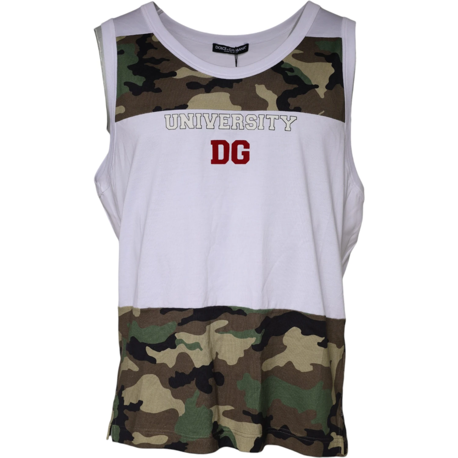 White Camouflage Tank Sleeveless T-shirt