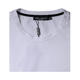 White Red Lips Print Cotton T-shirt
