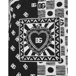 White Bandana Print Cotton Short Sleeves T-shirt