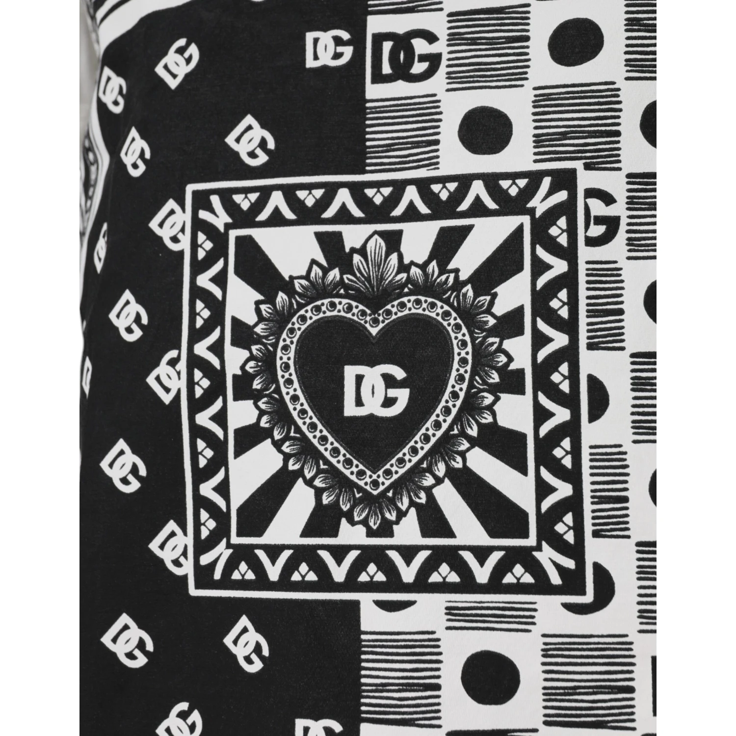 White Bandana Print Cotton Short Sleeves T-shirt