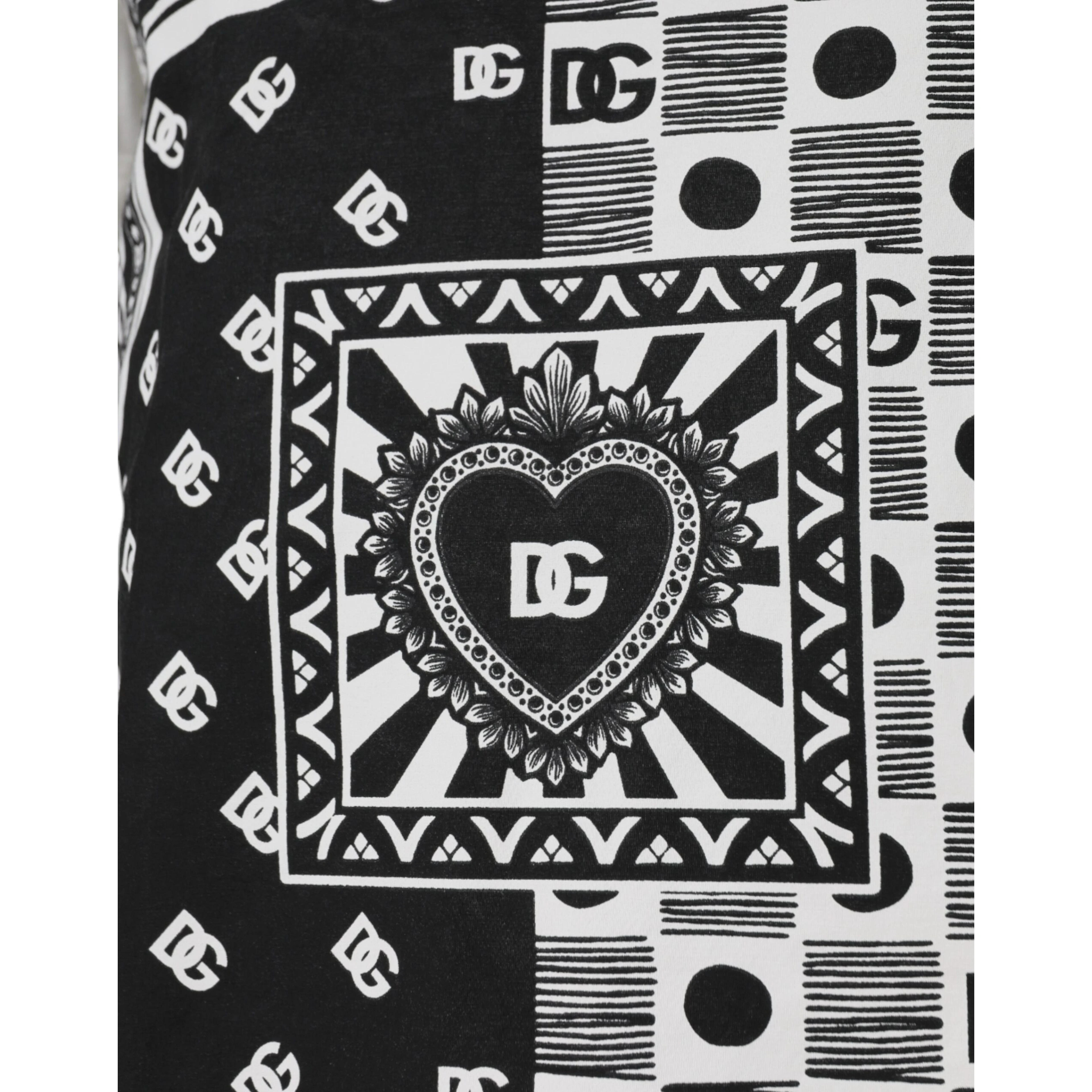 White Bandana Print Cotton Short Sleeves T-shirt
