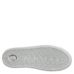 White Pink Greca Print Platform Low Top Sneakers Shoes