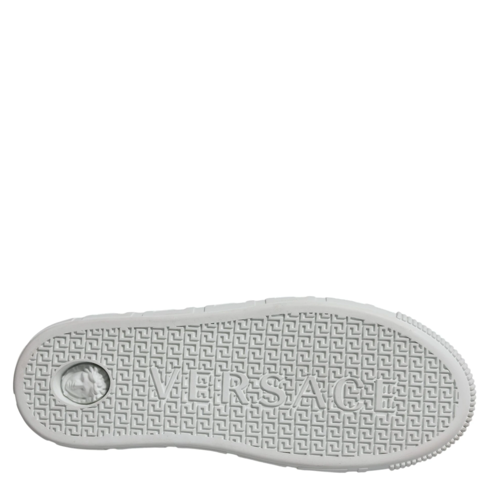 White Pink Greca Print Platform Low Top Sneakers Shoes