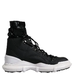 Black Nylon Galileo High Top Sneakers Shoes