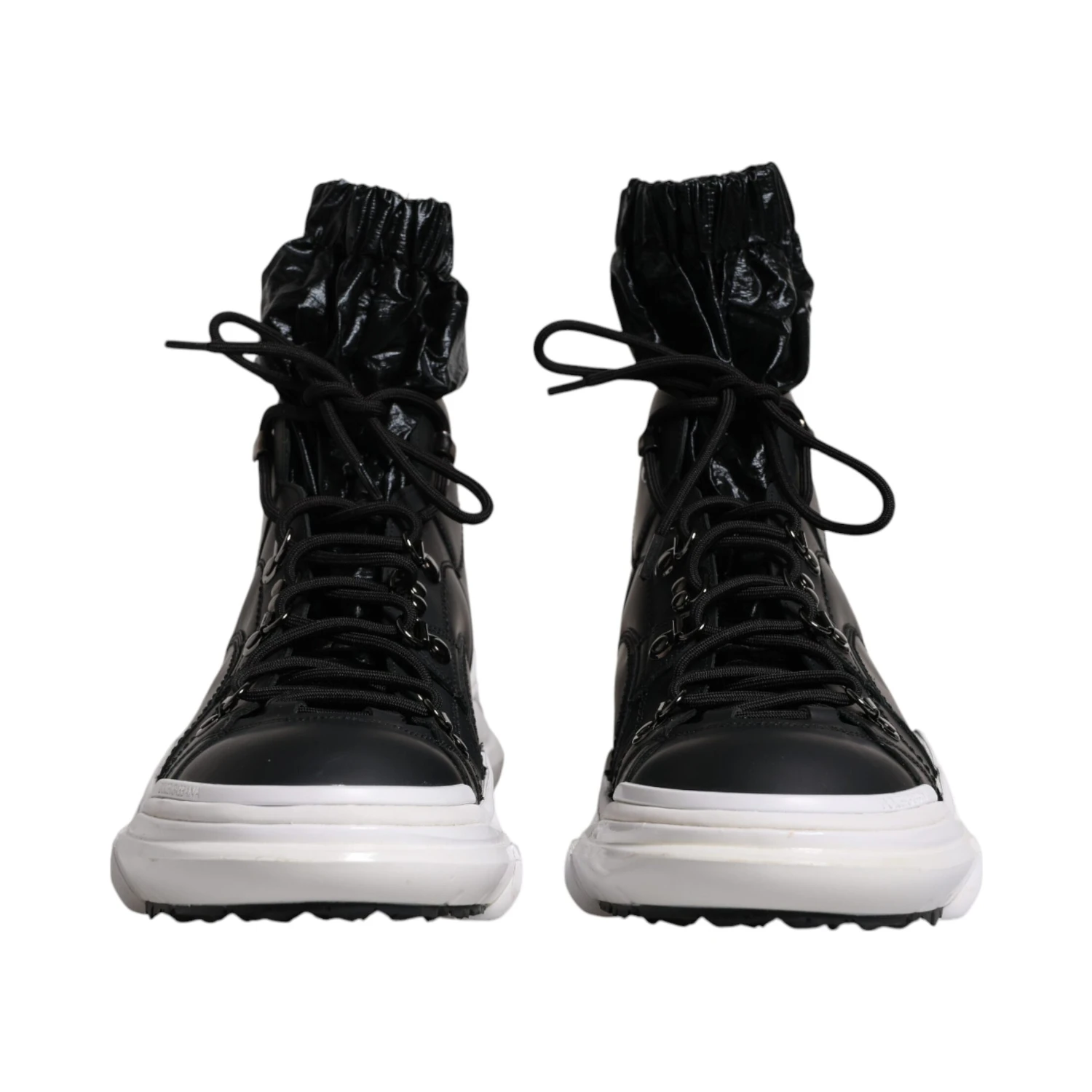 Black Nylon Galileo High Top Sneakers Shoes