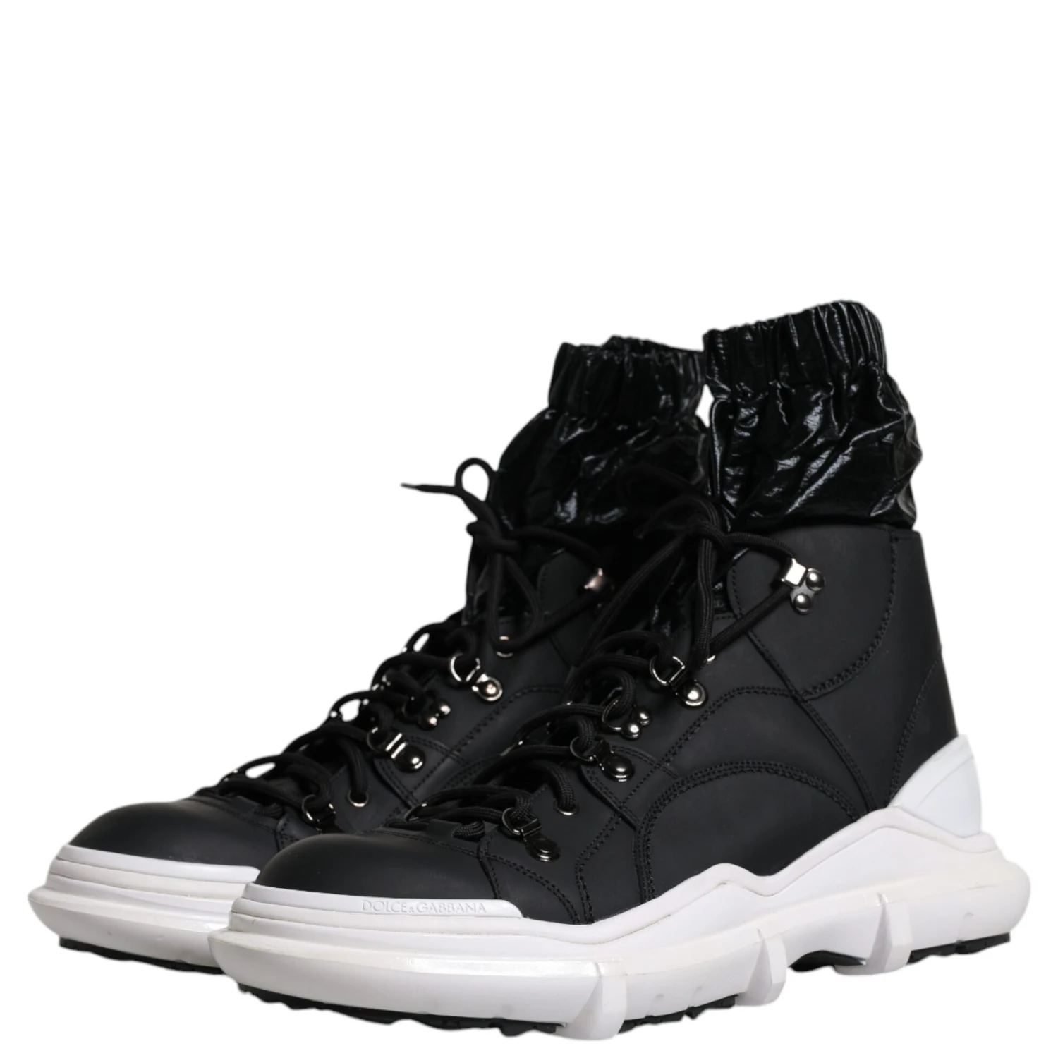 Black Nylon Galileo High Top Sneakers Shoes