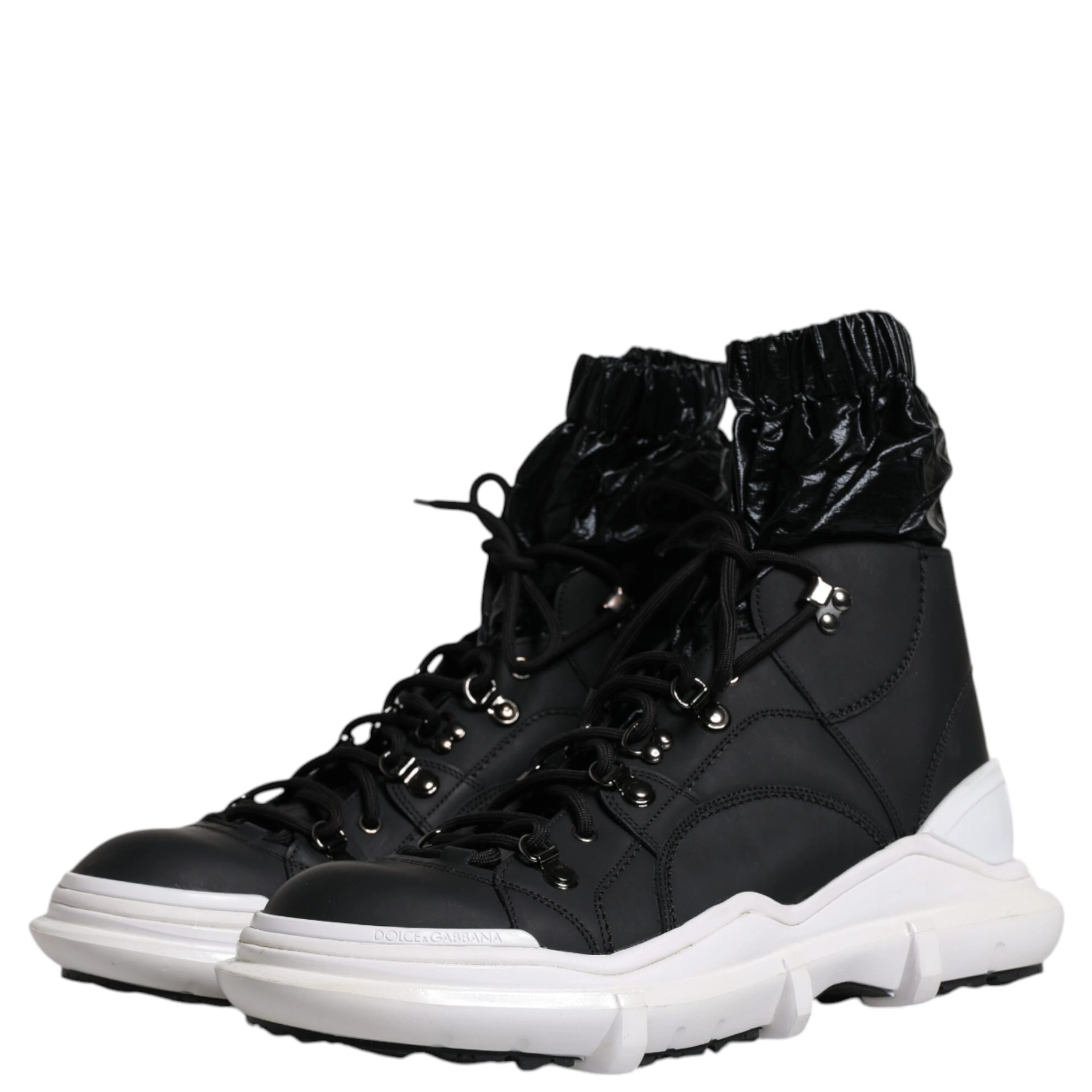 Black Nylon Galileo High Top Sneakers Shoes
