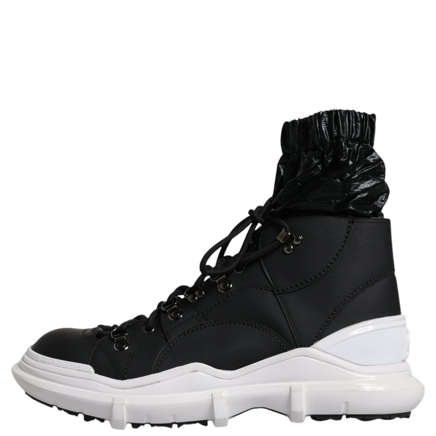Black Nylon Galileo High Top Sneakers Shoes