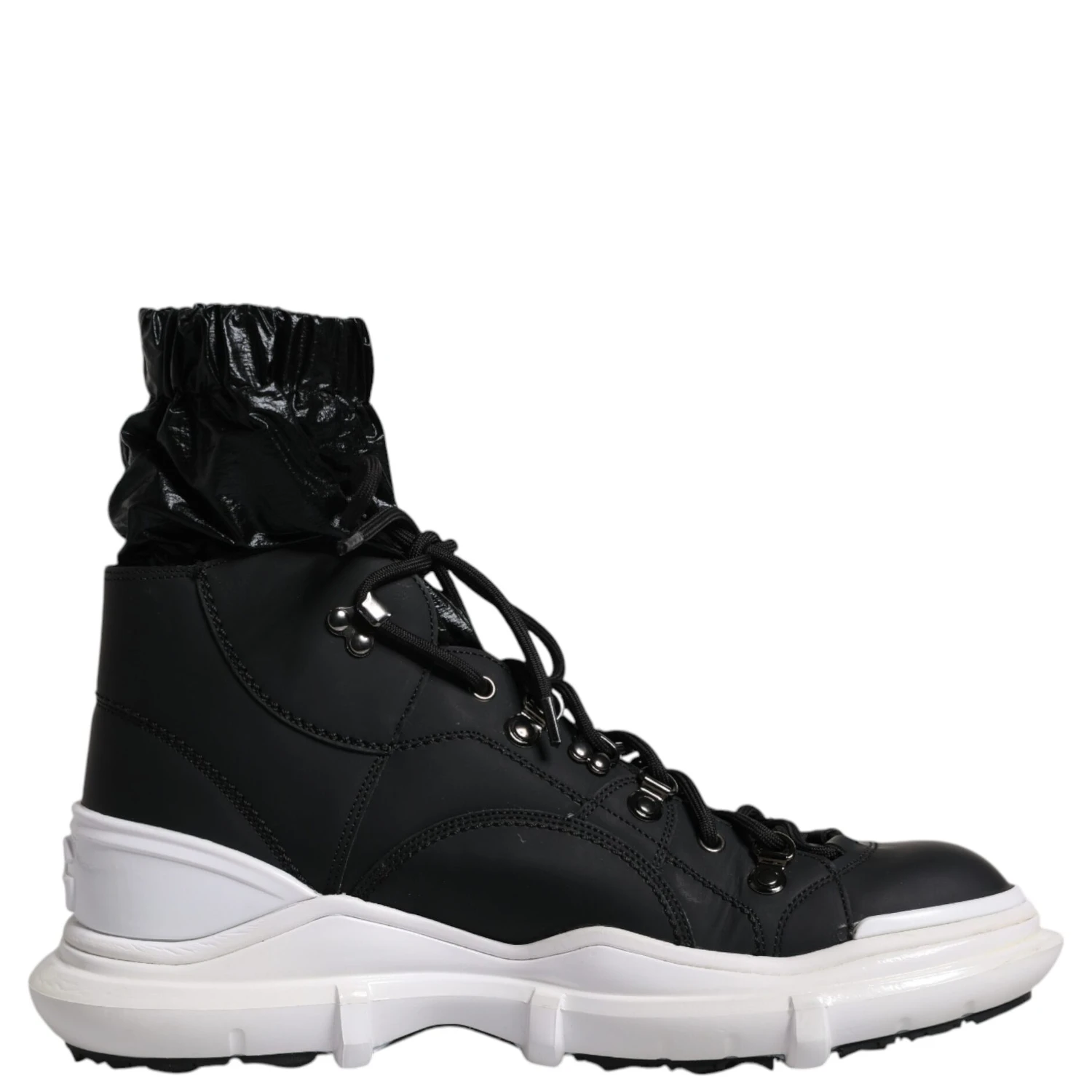 Black Nylon Galileo High Top Sneakers Shoes