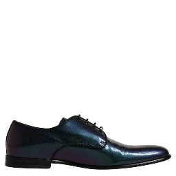 Peacock Patent Leather Derby Men Dress Shoes