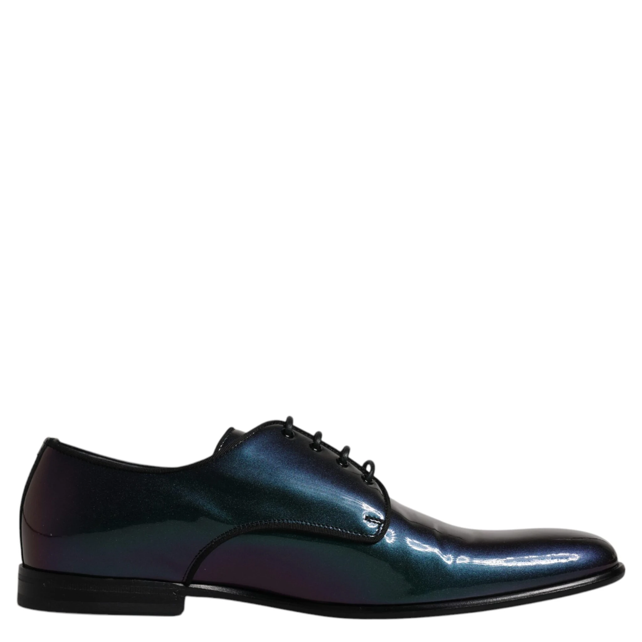Peacock Patent Leather Derby Men Dress Shoes