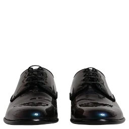 Peacock Patent Leather Derby Men Dress Shoes