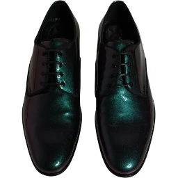 Peacock Patent Leather Derby Men Dress Shoes