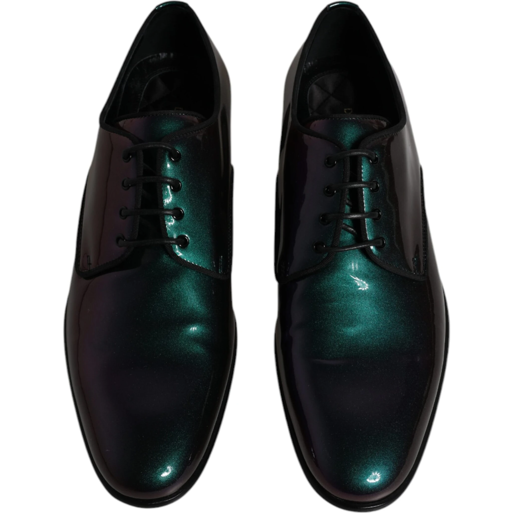 Peacock Patent Leather Derby Men Dress Shoes