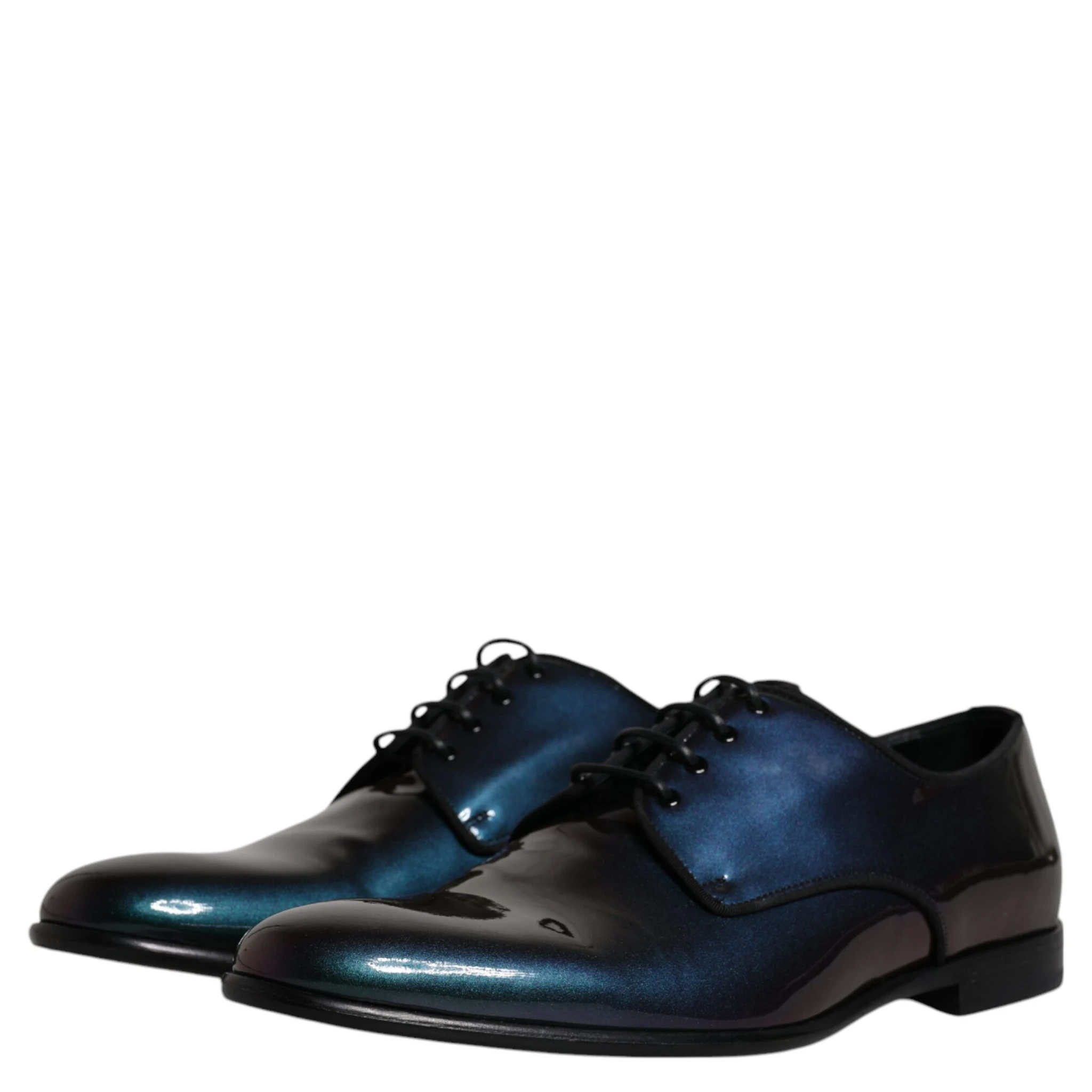 Peacock Patent Leather Derby Men Dress Shoes