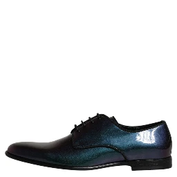 Peacock Patent Leather Derby Men Dress Shoes