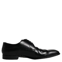 Black Leather Derby Formal Men Dress Shoes