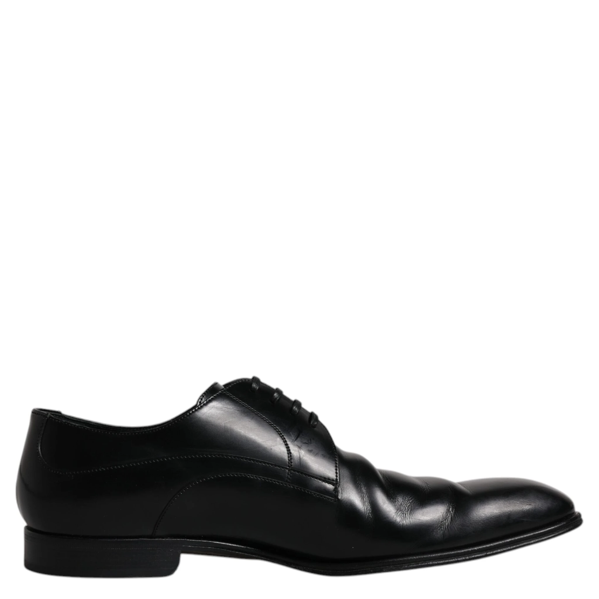 Black Leather Derby Formal Men Dress Shoes
