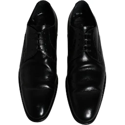 Black Leather Derby Formal Men Dress Shoes