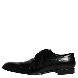 Black Leather Derby Formal Men Dress Shoes