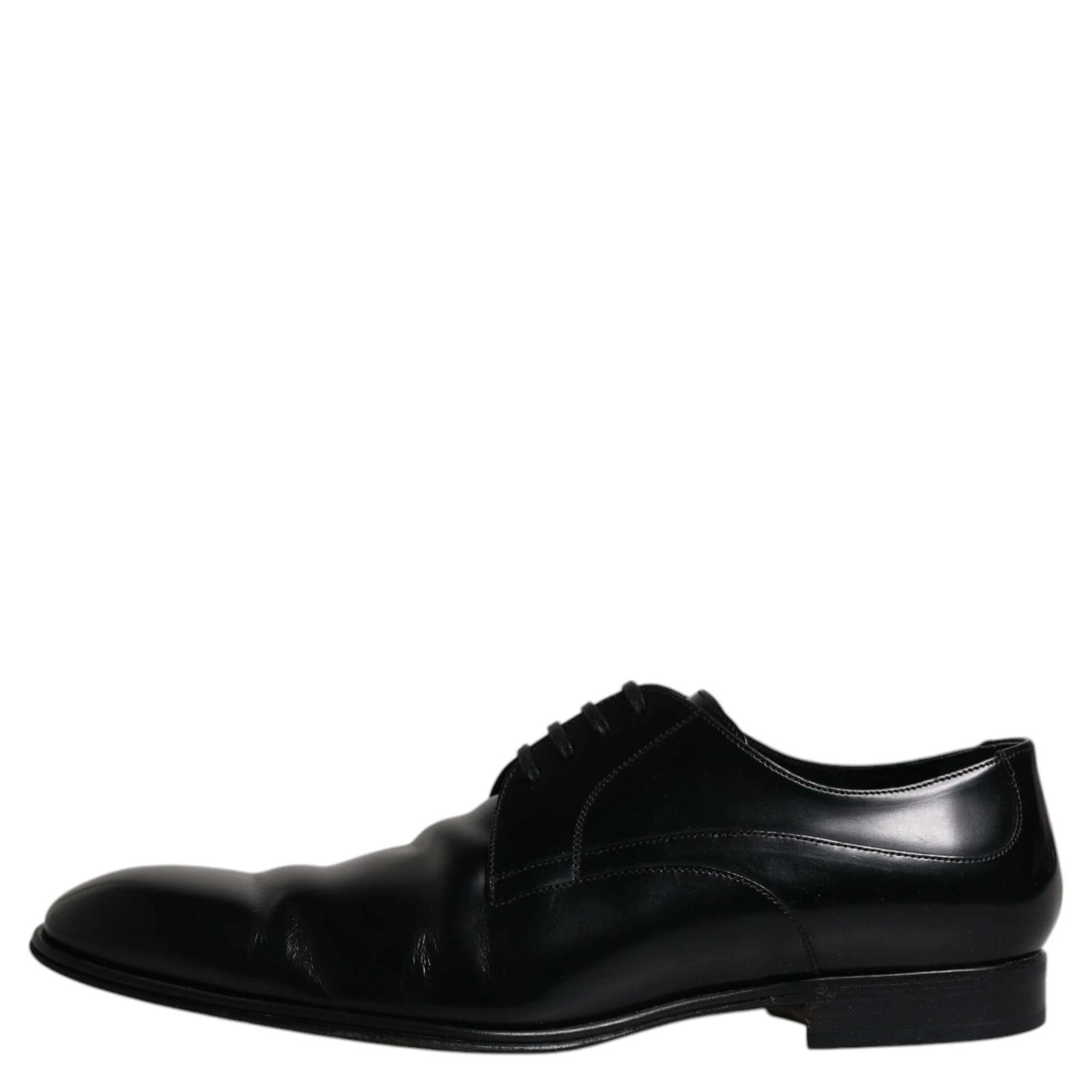 Black Leather Derby Formal Men Dress Shoes