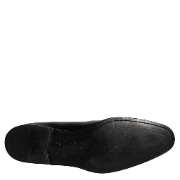 Black Leather Derby Formal Men Dress Shoes