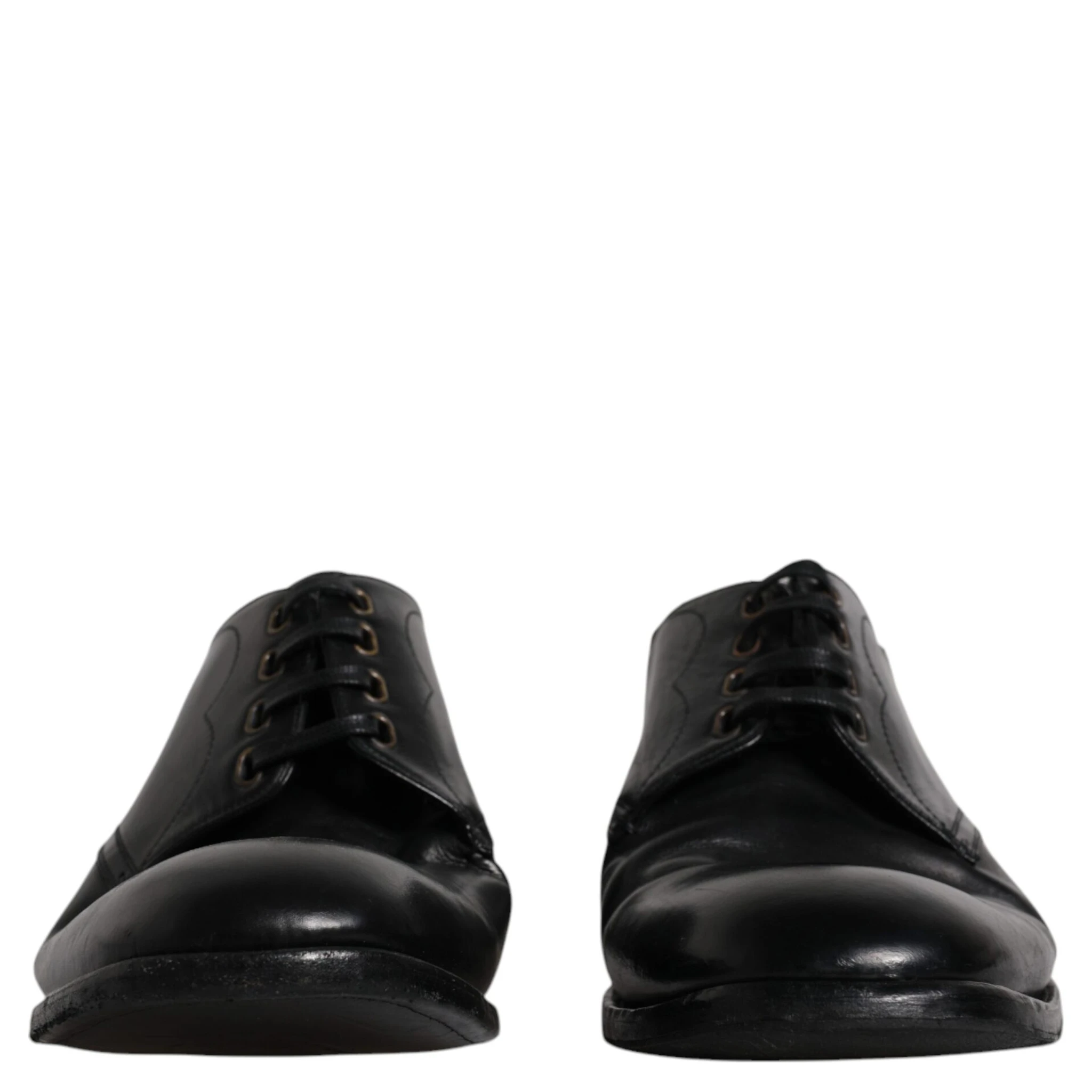 Black Leather Derby Formal Men Dress Shoes