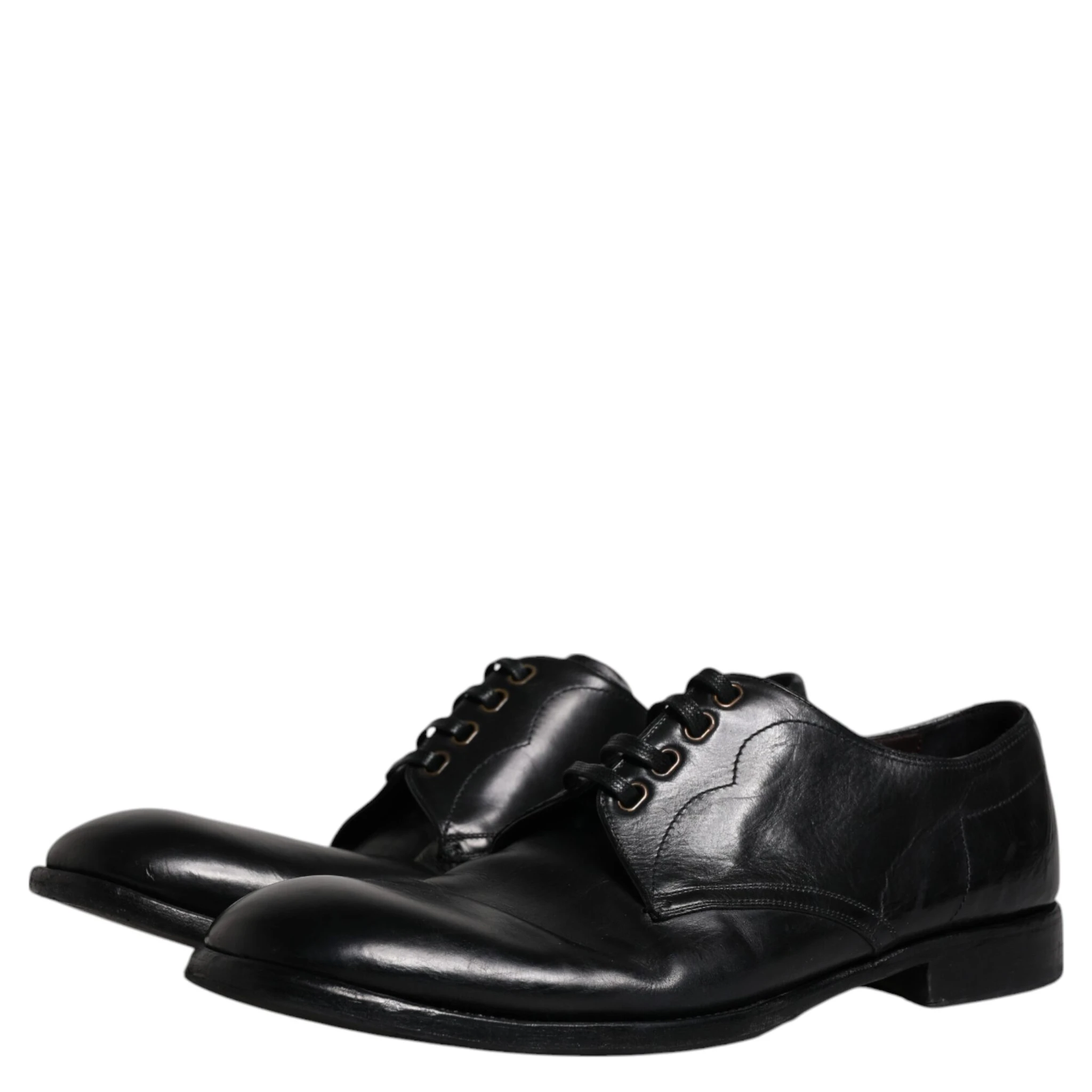 Black Leather Derby Formal Men Dress Shoes