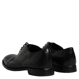 Black Leather Derby Formal Men Dress Shoes