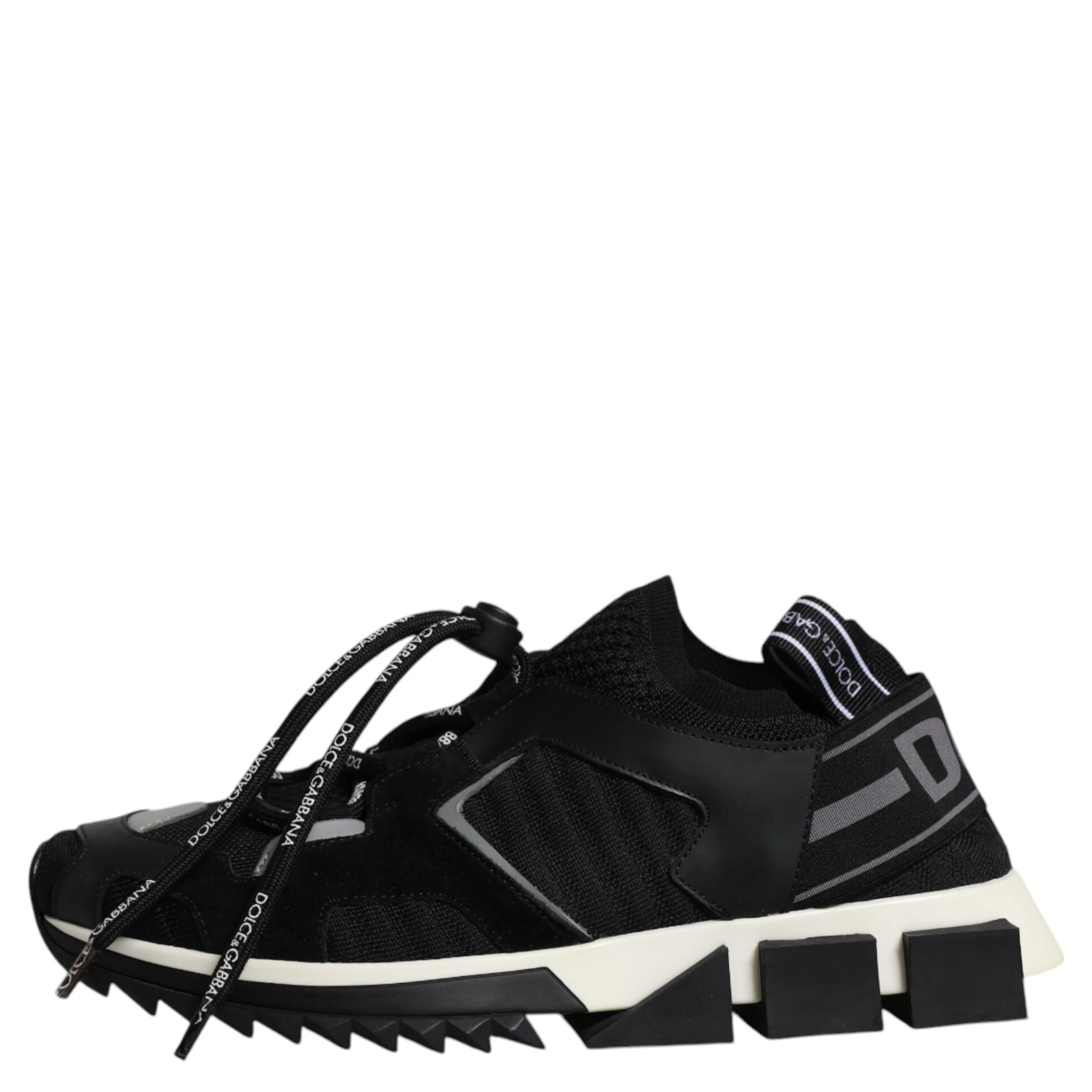 Black White Logo Sorrento Mens Sneakers Shoes