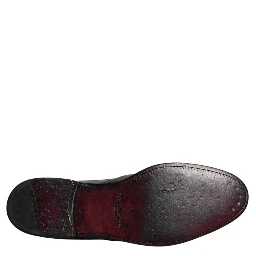 Black Leather Derby Wingtip Formal Shoes