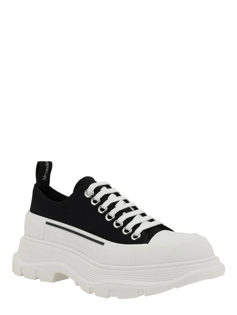 Black Rubber Chunky Sneakers