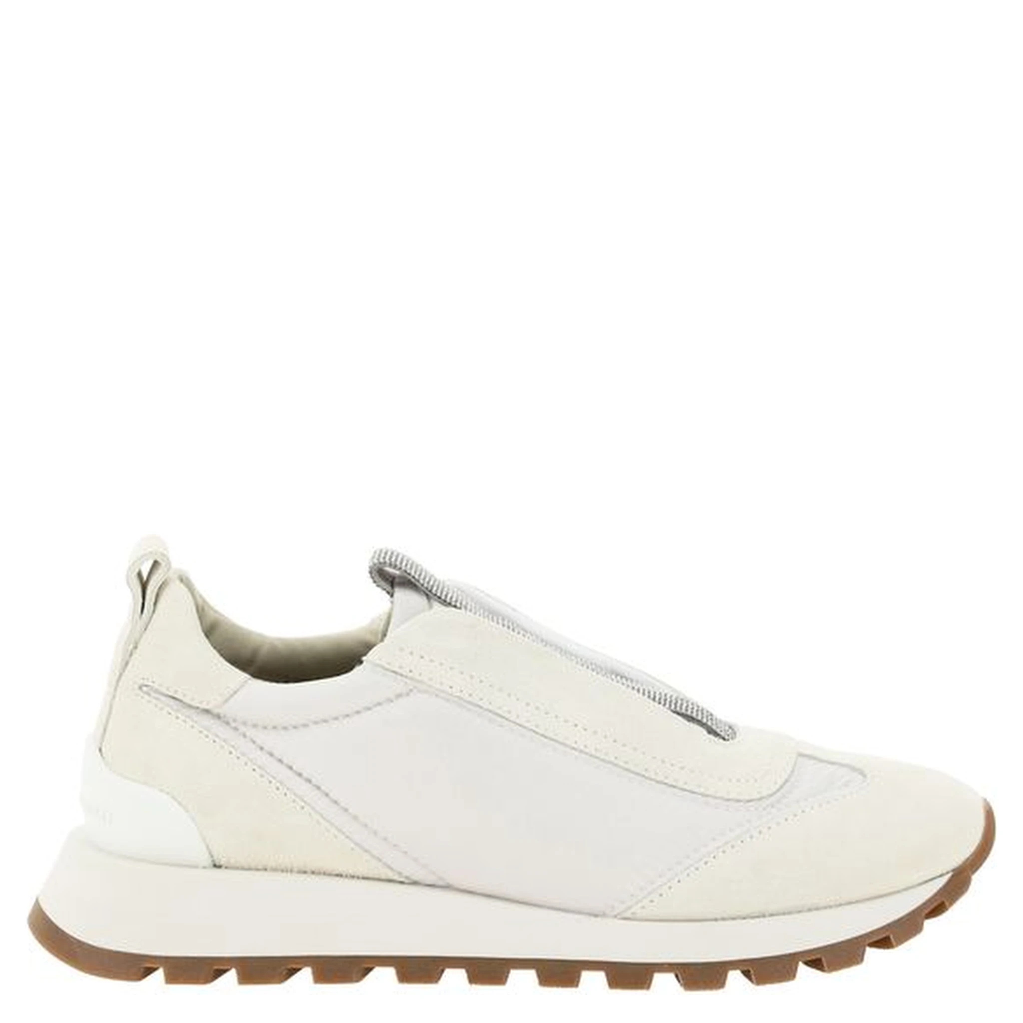 White Rubber Low Top Sneakers