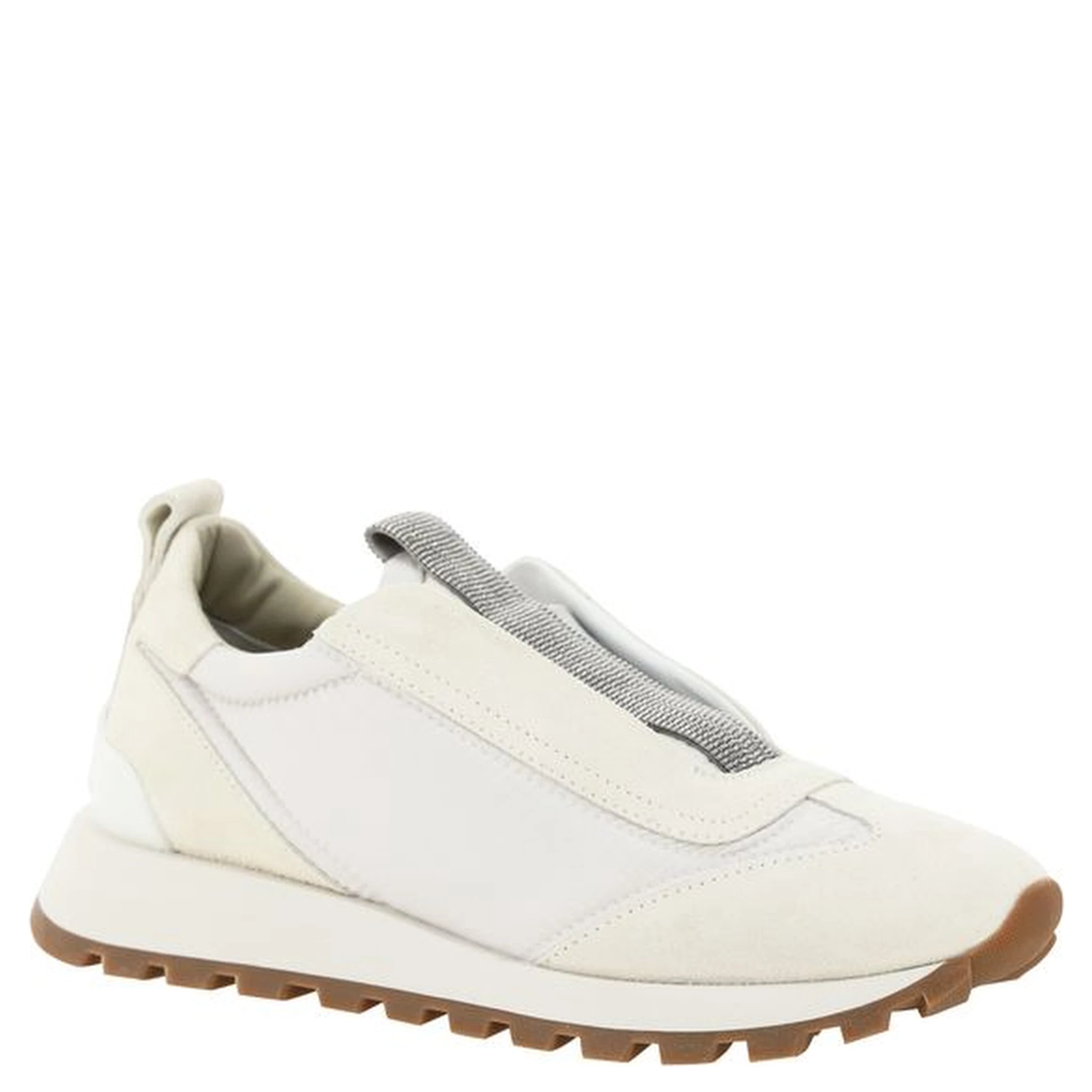 White Rubber Low Top Sneakers