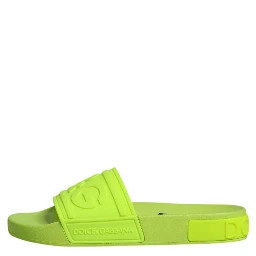 Green Rubber Slides Sandals Beachwear Shoes
