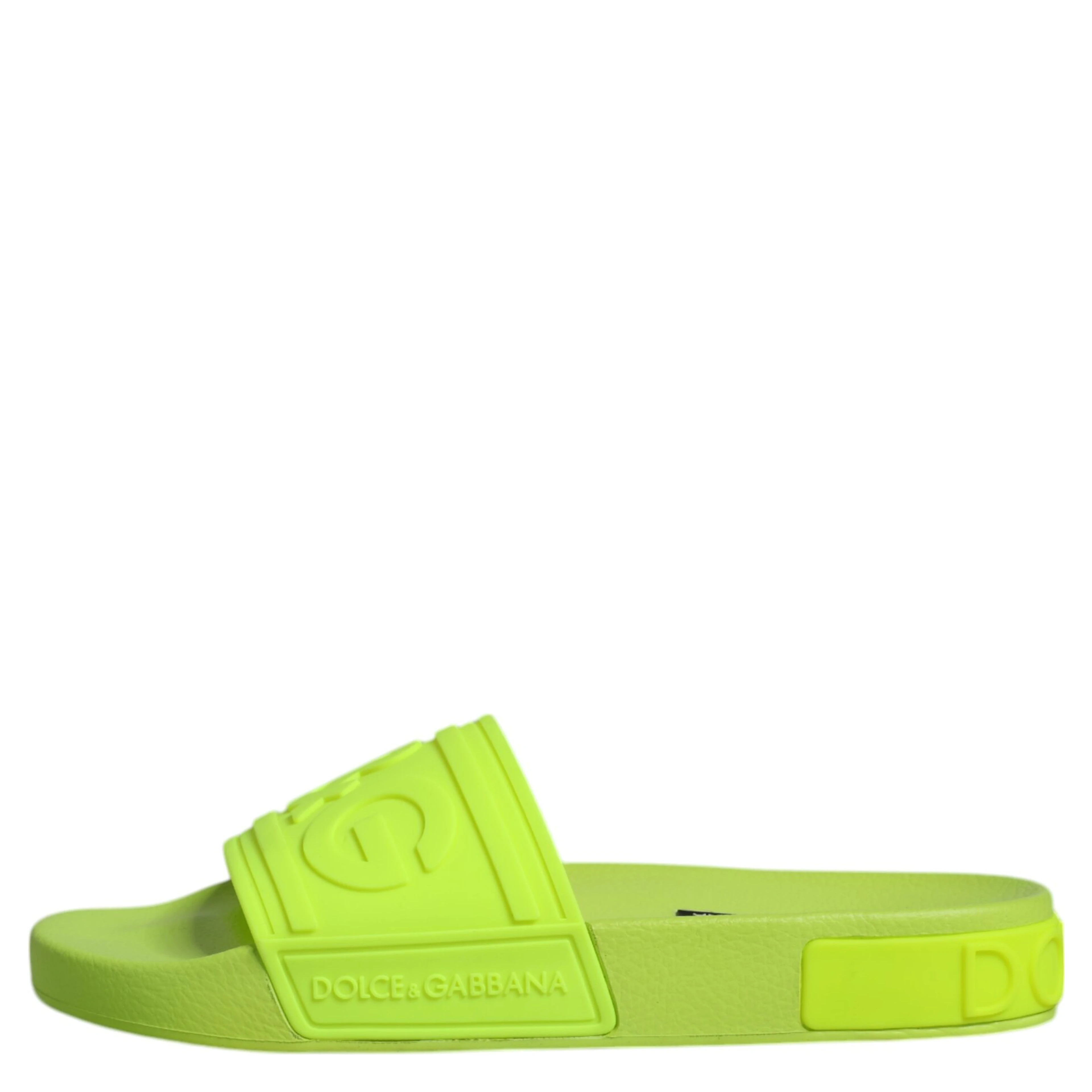 Green Rubber Slides Sandals Beachwear Shoes