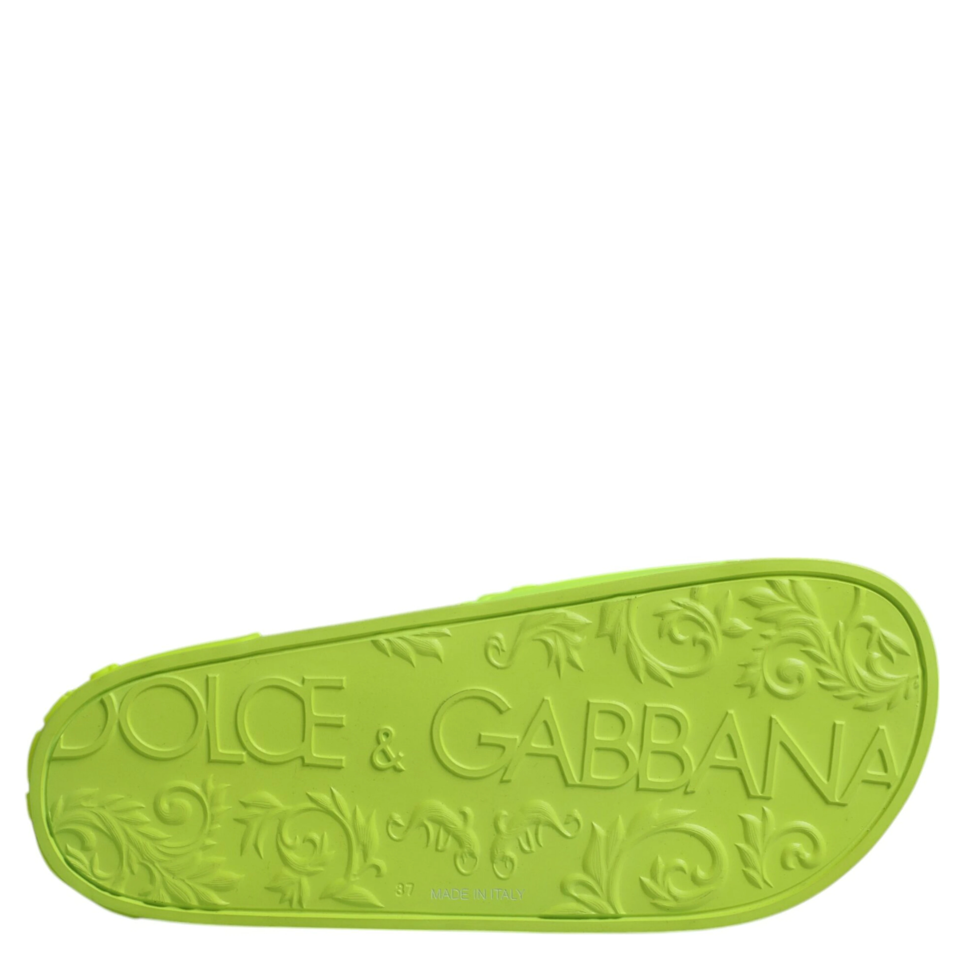 Green Rubber Slides Sandals Beachwear Shoes