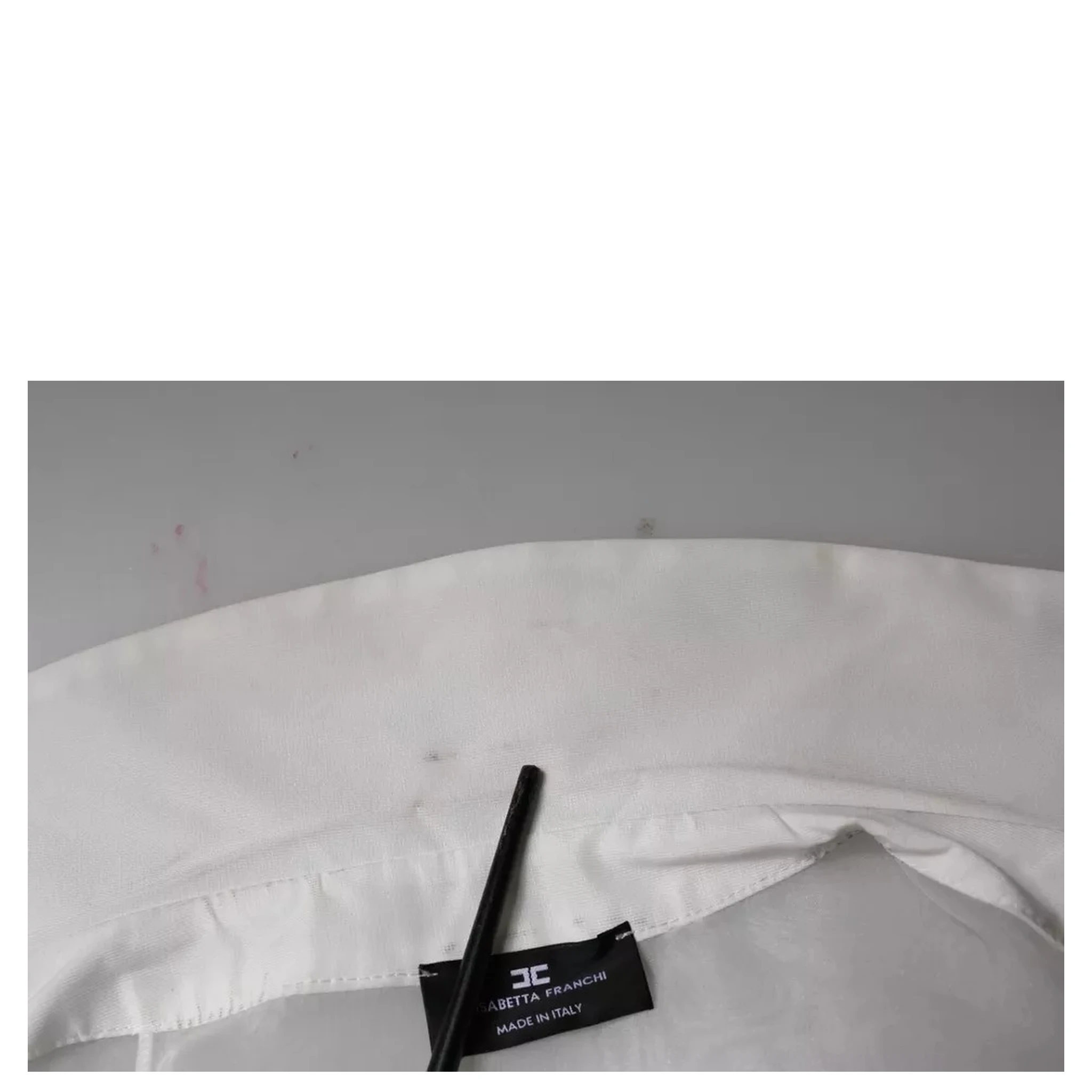 White Sheer Collared Buttoned Long Sleeves Top