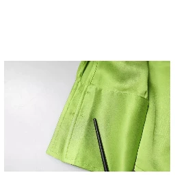 Green Viscose Long Sleeves Collared Blouse Top