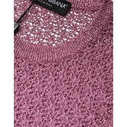 Pink Mesh See Through Sleeveless Tank Top