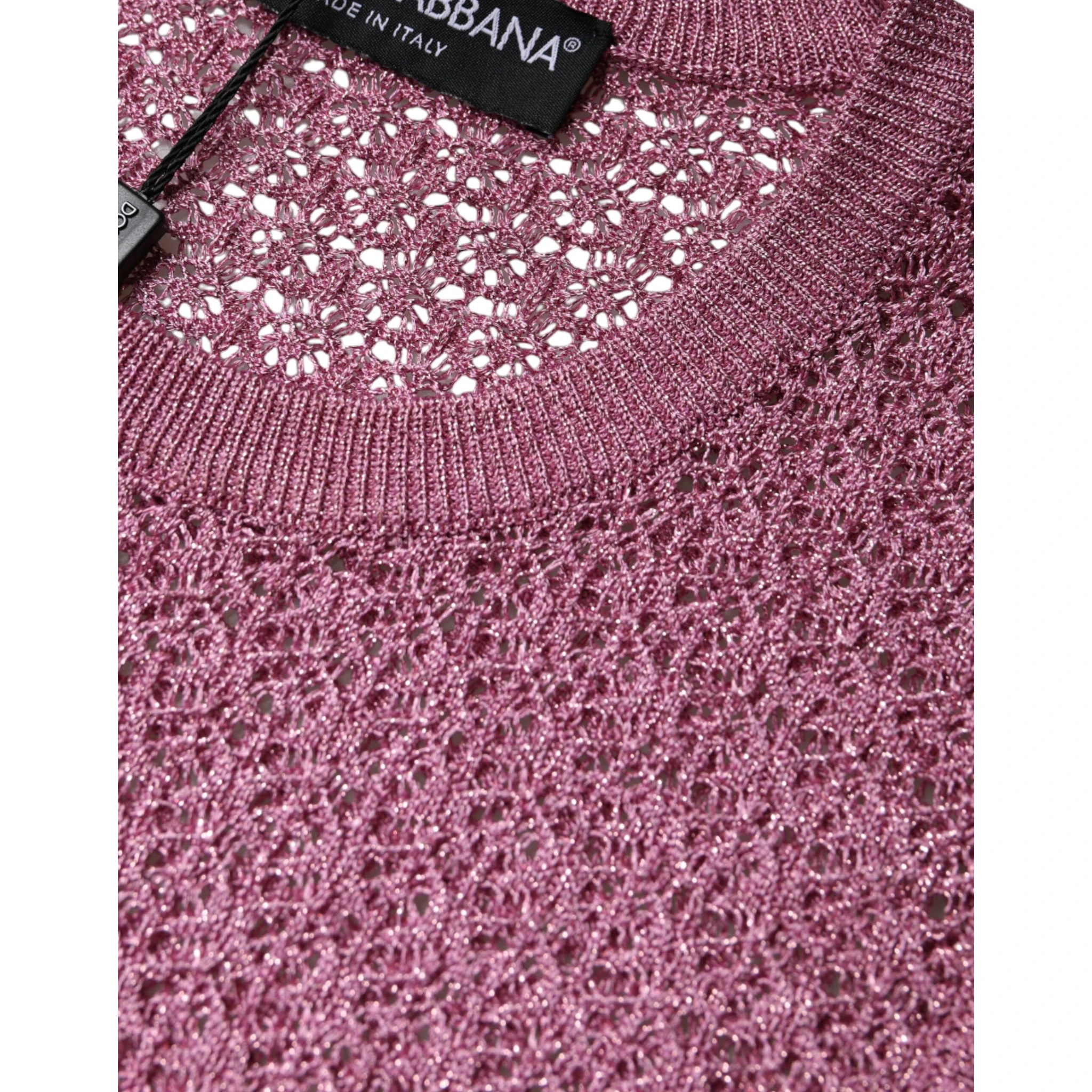 Pink Mesh See Through Sleeveless Tank Top