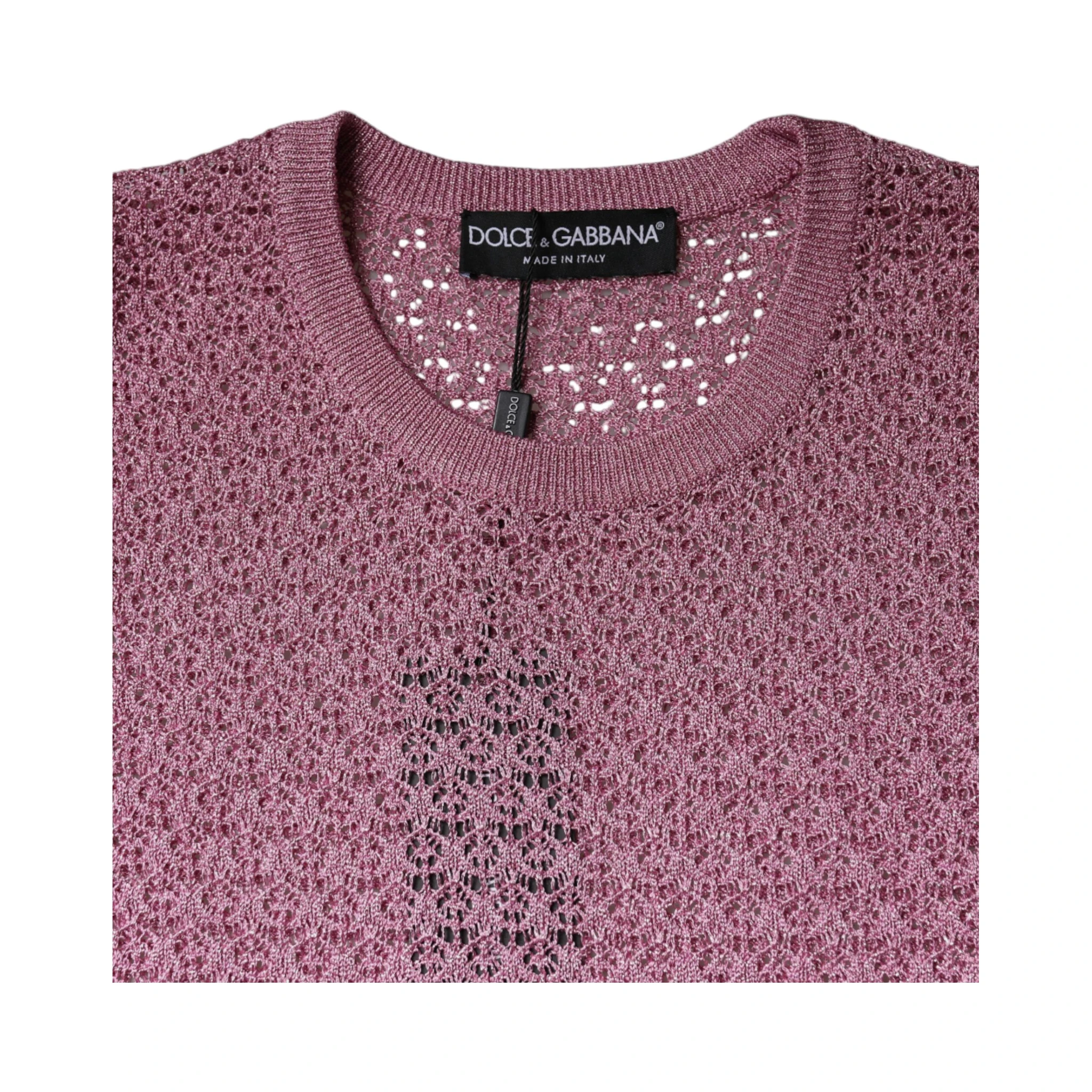 Pink Mesh See Through Sleeveless Tank Top