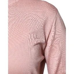 Pink Wool Knit Button Down Cardigan Sweater