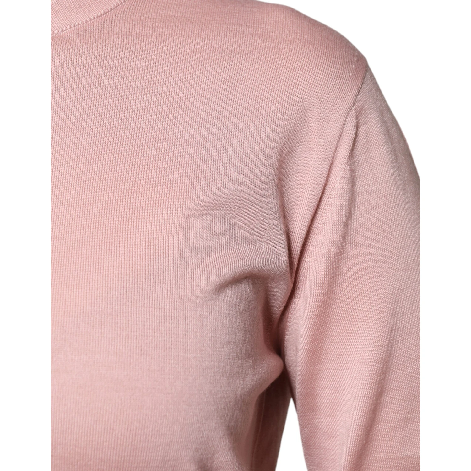 Pink Wool Knit Button Down Cardigan Sweater