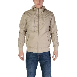 Beige Nylon Shell Jacket
