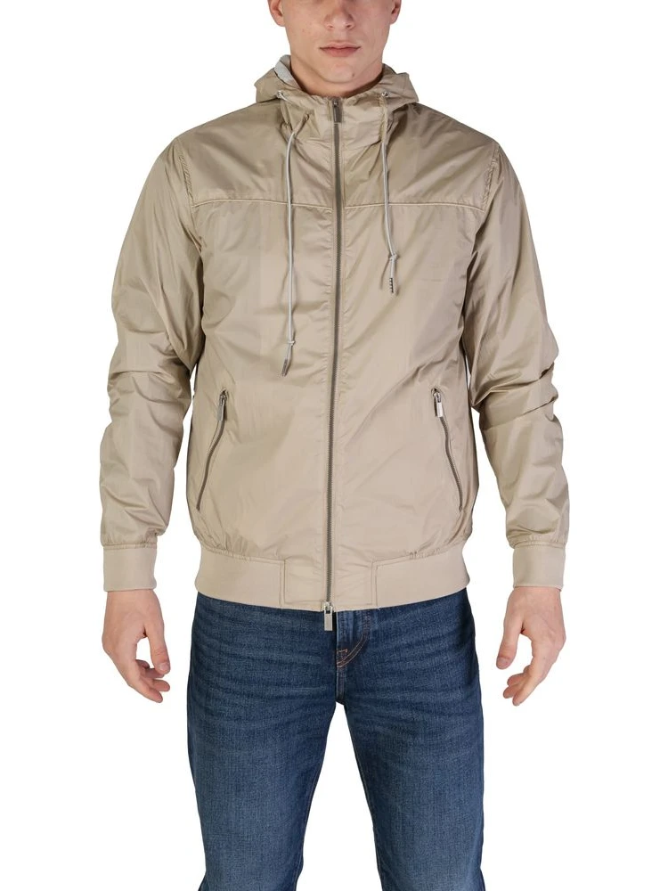 Beige Nylon Shell Jacket
