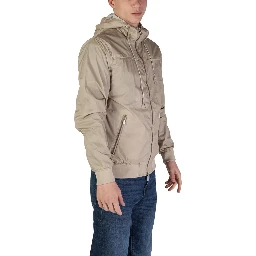 Beige Nylon Shell Jacket