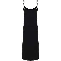 Black Polyester Casual Dress