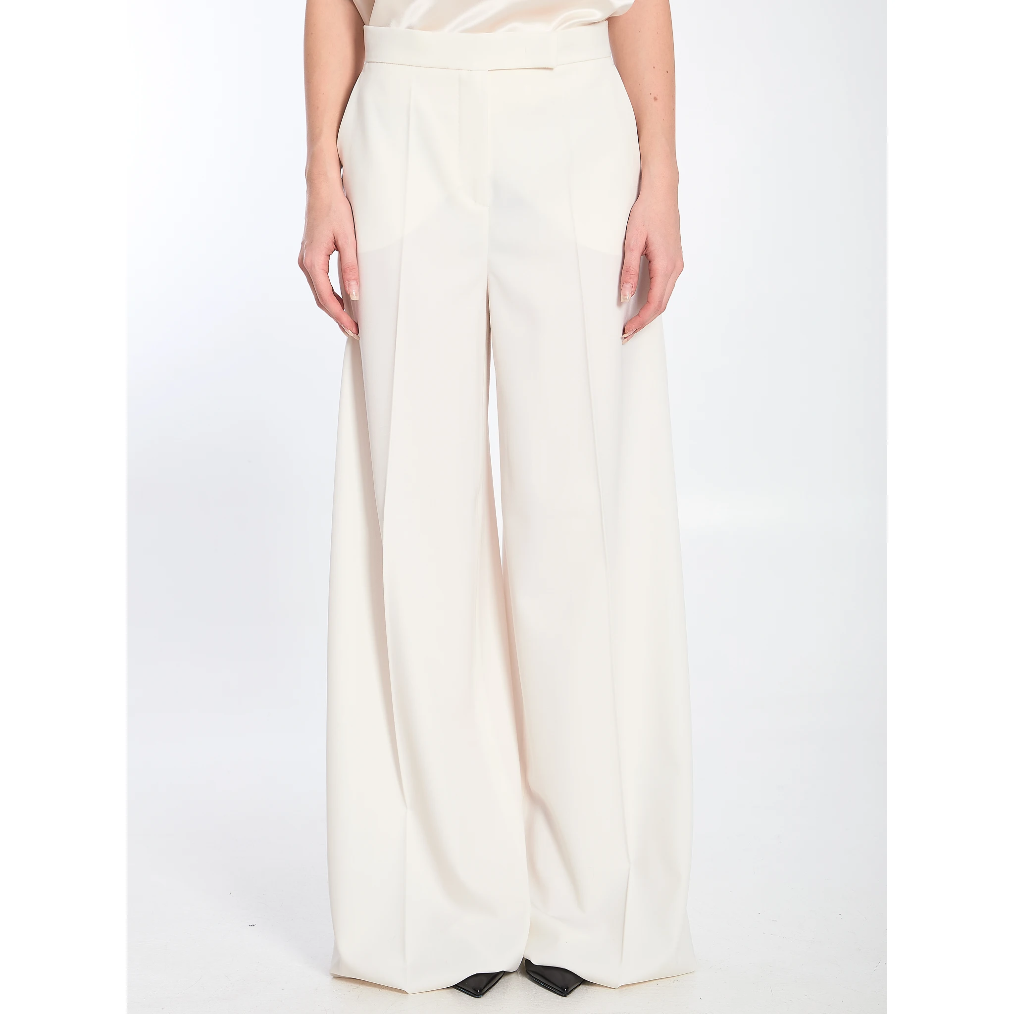 Gabardine wool trousers