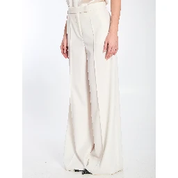 Gabardine wool trousers